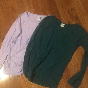 VICTORIA'S SECRET PINK LONG SLEEVE TEES BUNDLE OF 2